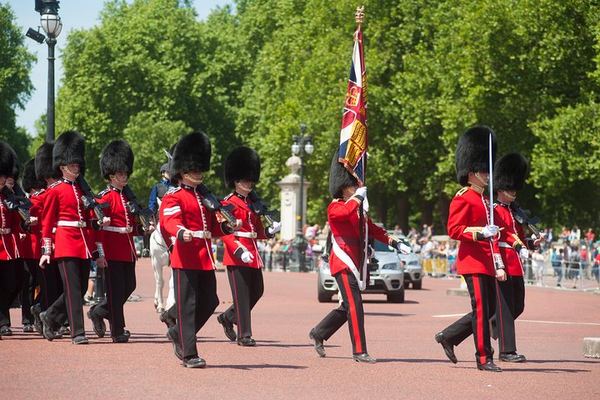 Changing of the Guard with a Headset, in a Group of 15