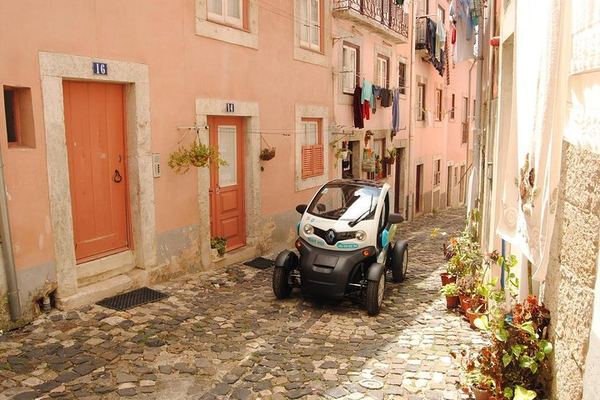 You Drive the Twizy, the GPS Does the Talking, Alfama to Belém