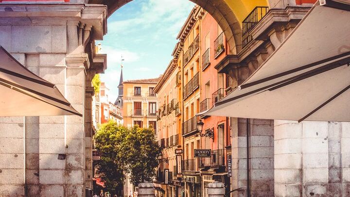 Madrid Old Town Dated: 1619 Plaza Mayor to the 1993 Cathedral
